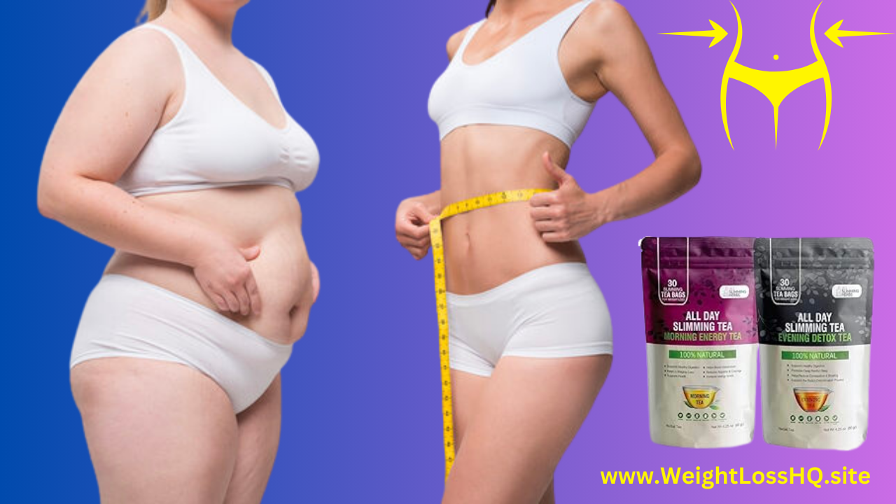 All Day Slimming Tea Real Customers Reviews and Testimonials Weight Loss Before and After Female Image