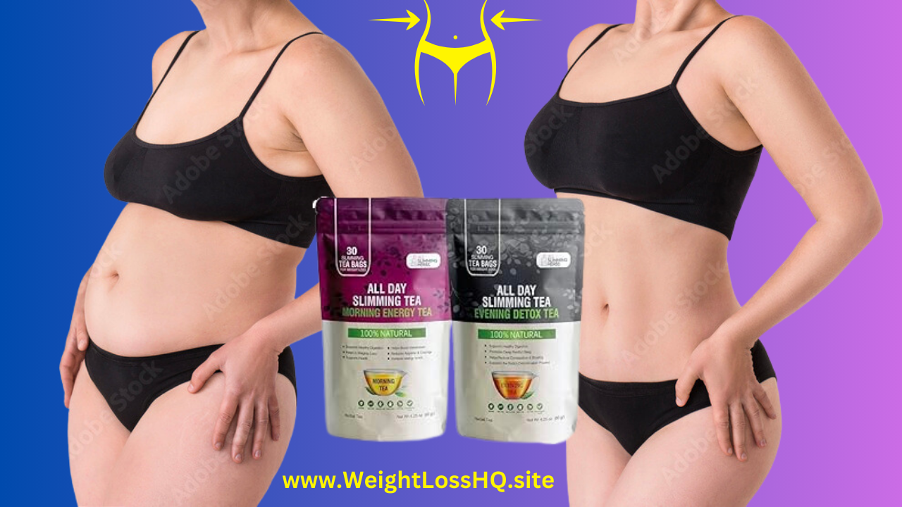 All Day Slimming Tea Real Customers Reviews and Testimonials Weight Loss Before and After Female Image